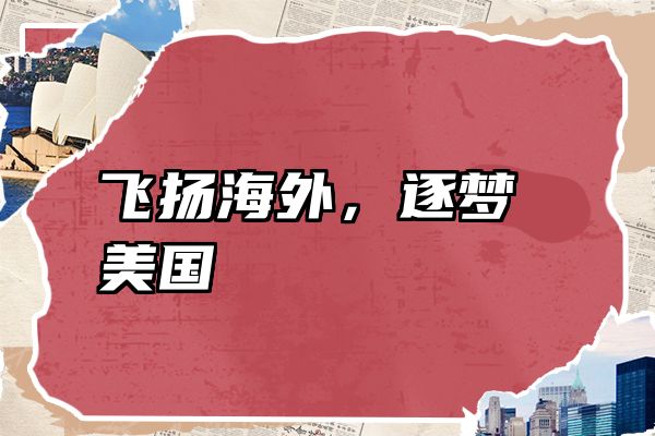 飞扬海外，逐梦美国